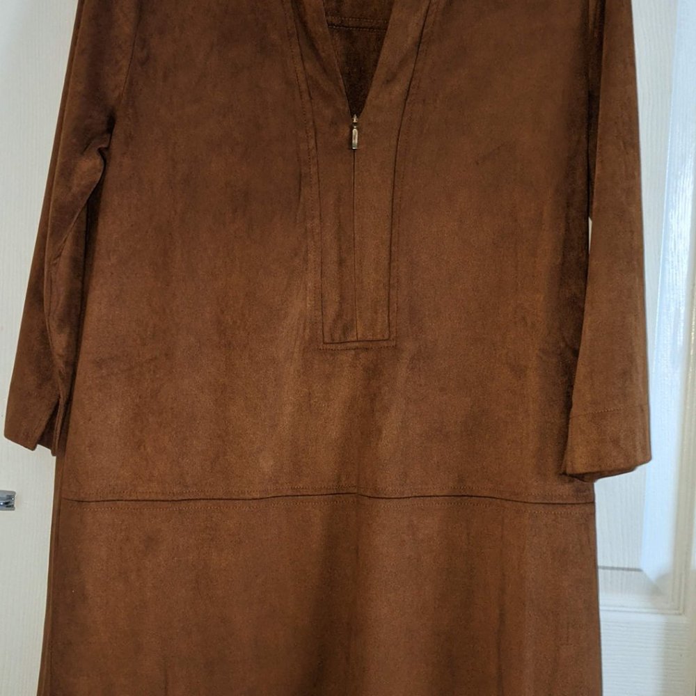 f21 boho/hippie suede dress L